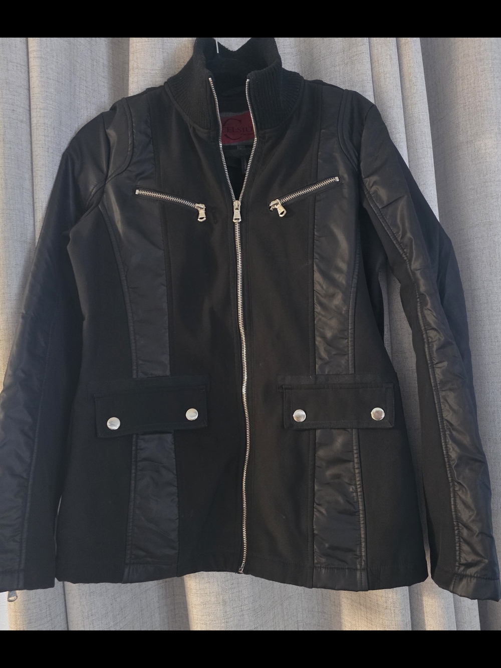 Women's Black  Zip Front Jacket